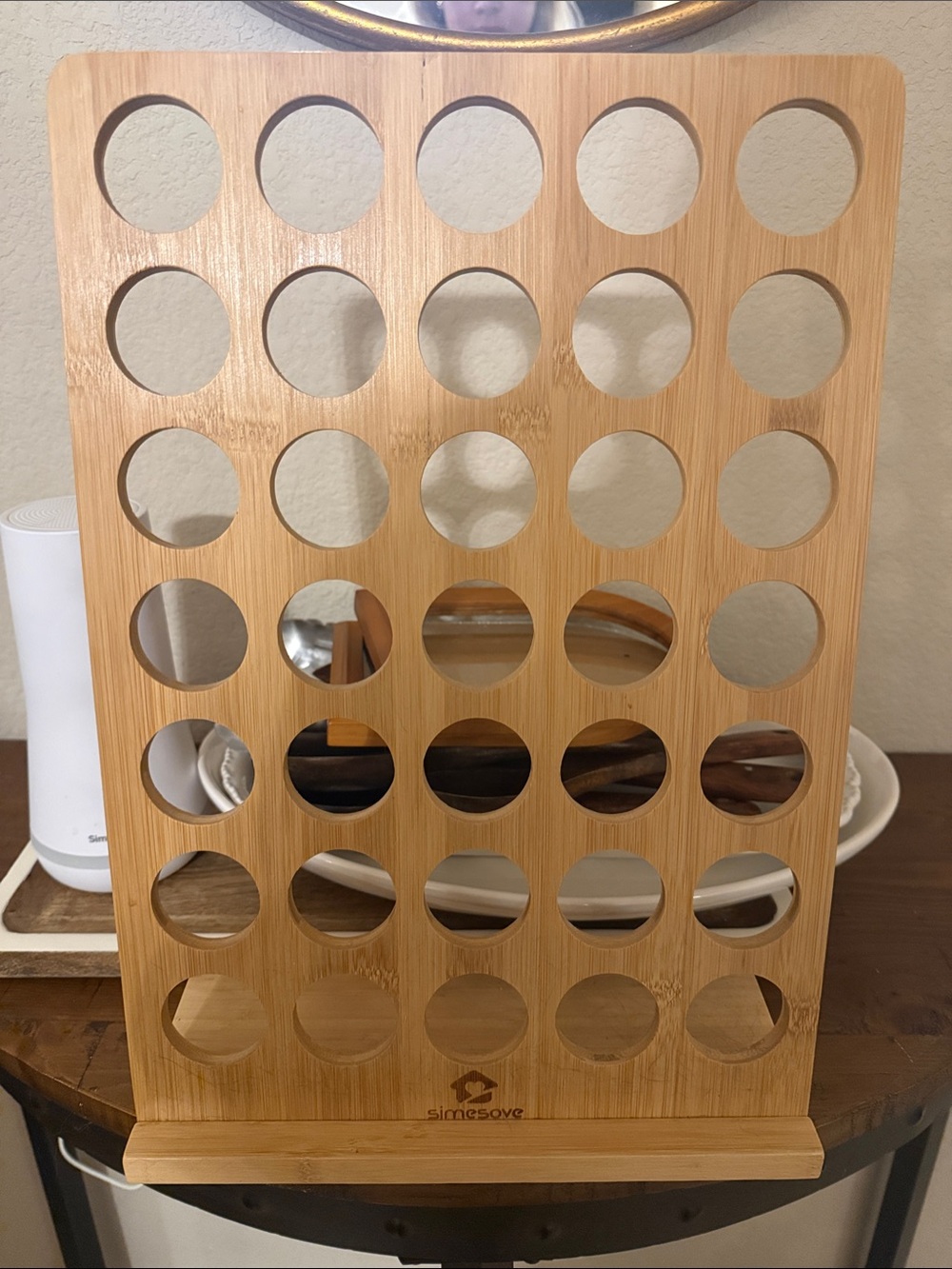 Bamboo K Cup Rack Organizer by Simesove